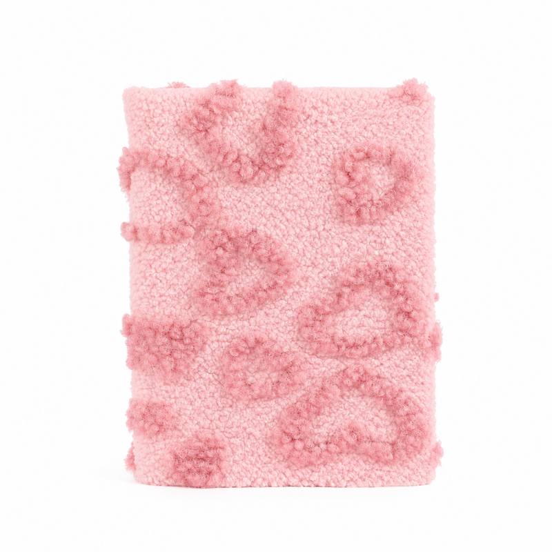 Raised Rose Plush Journal Notebook