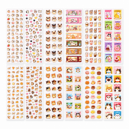 Pixel Cat Deco Sticker Booklet