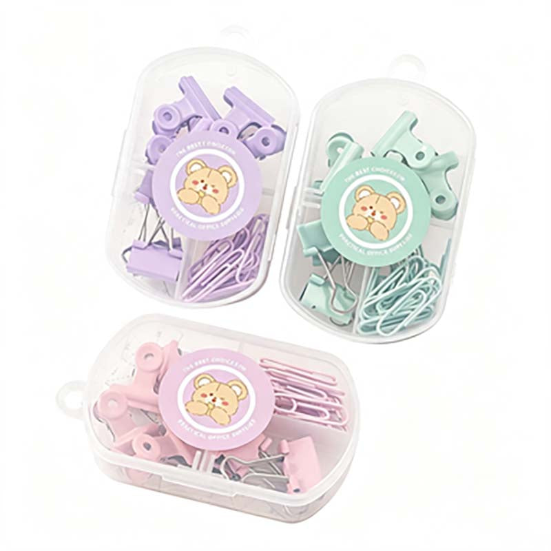 Pastel Desk Clip Stationery Set