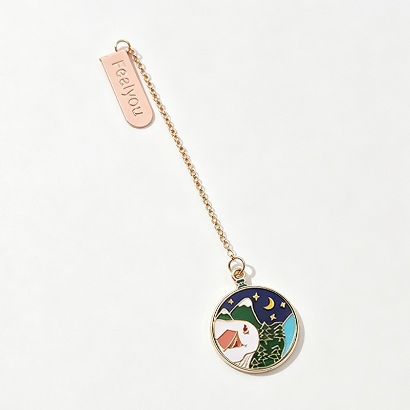 Scenic Pendant Metal Bookmark