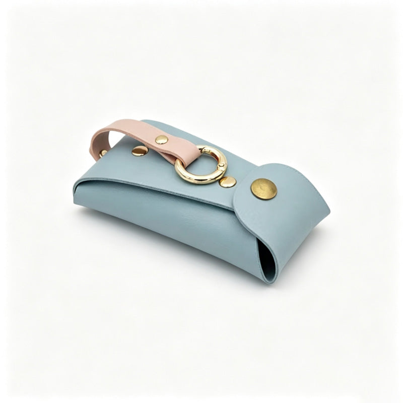 Snap Flap Leather Key Pouch
