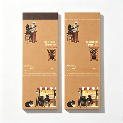 Coffee Tasting Cat Memo Pad