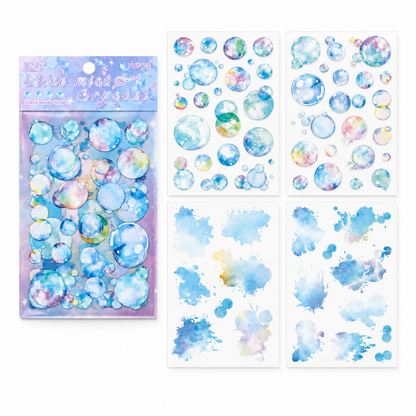 Colorful Watercolor Bubble Stickers
