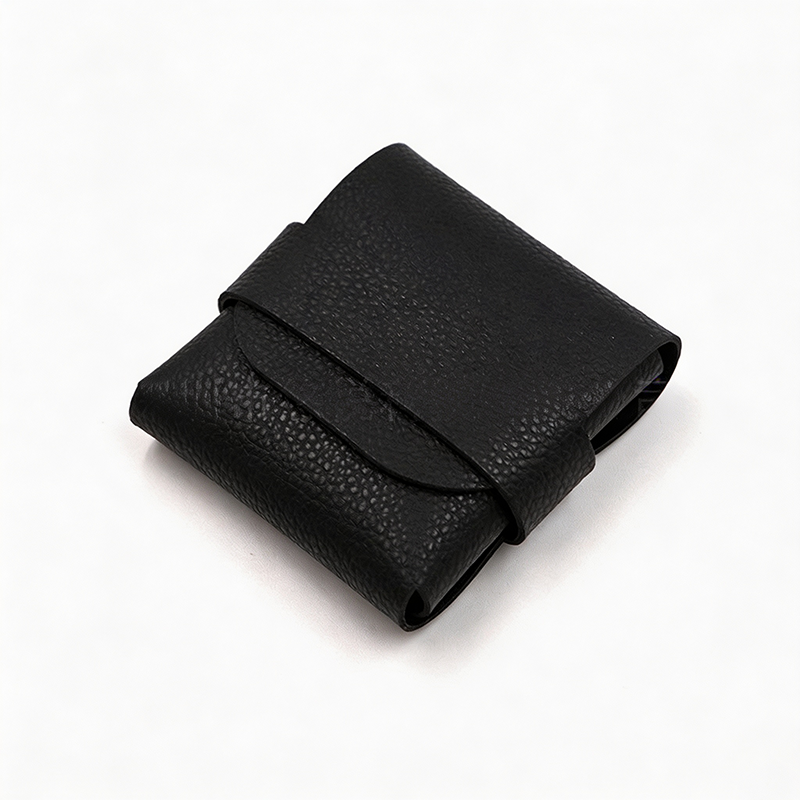 Mini Fold-Over Leather Storage Pouch