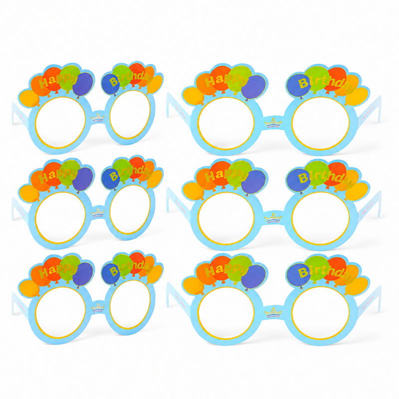 10 Happy Birthday Photo Prop Glasses Set