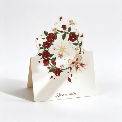 Die-Cut Rose Mini Greeting Cards - Pack of 10