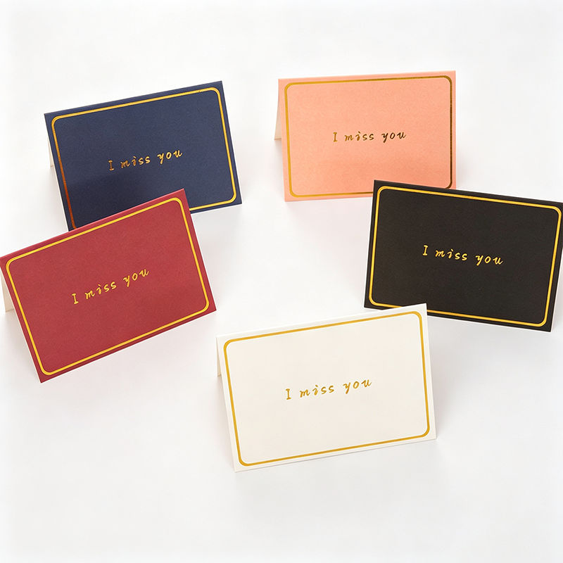 5 Colors Foil Stamped Message Cards