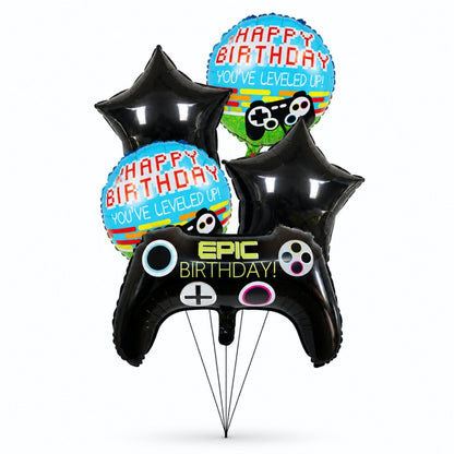 Gaming Birthday Foil Balloons Sets - 50 Pieces per Pack