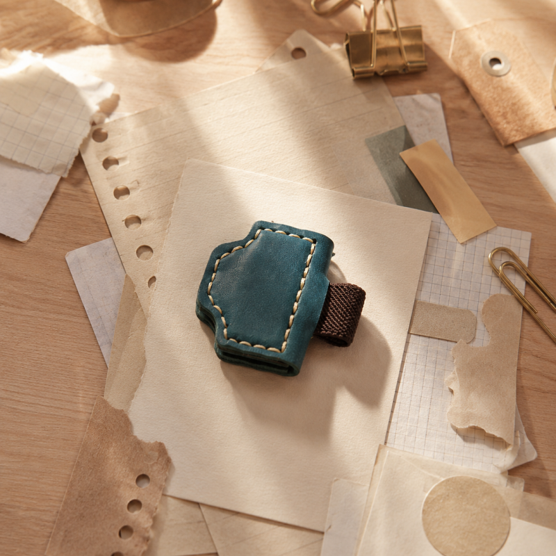 Magnetic Leather Pen Clip