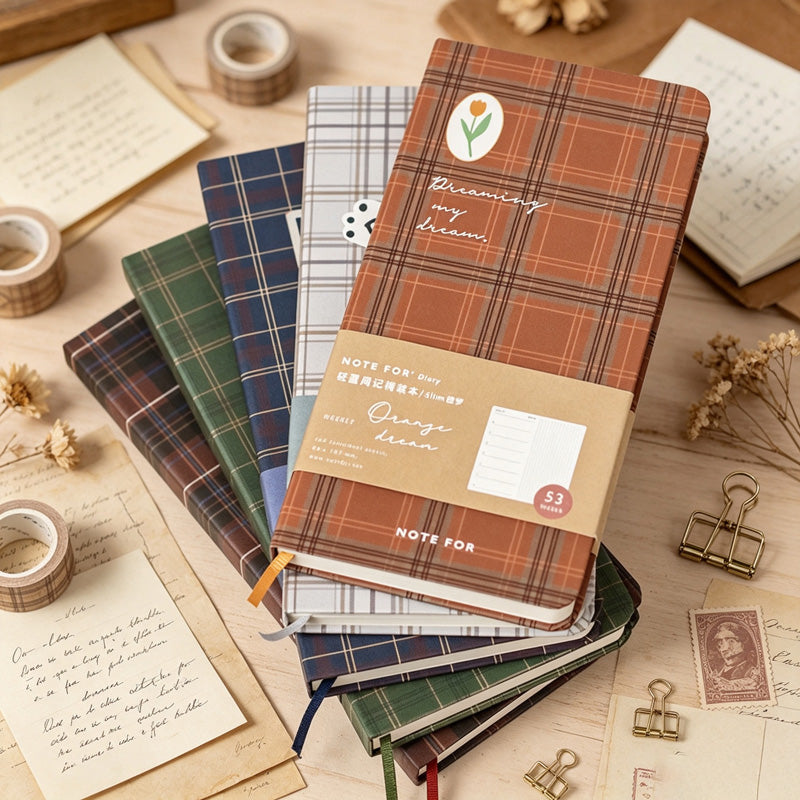British Plaid Slim Weekly Planner Notebook
