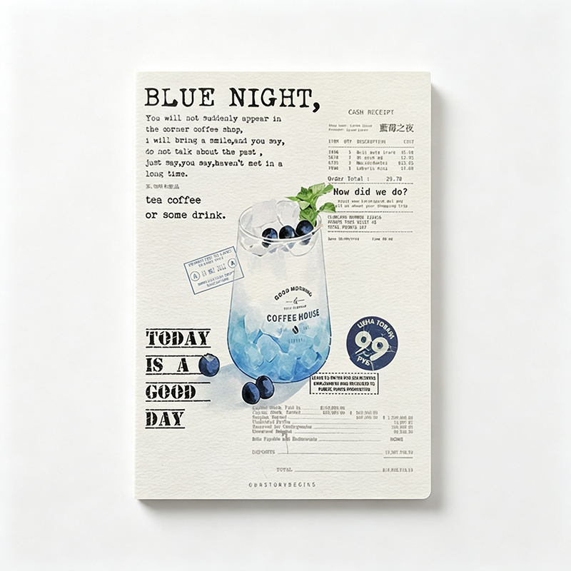Food Diary Illustrated Pocket Notebook
