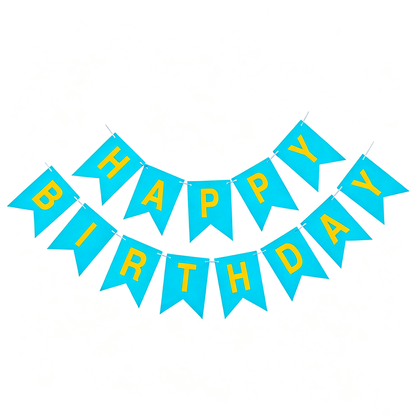 Gold Foil Happy Birthday Pennant Banner