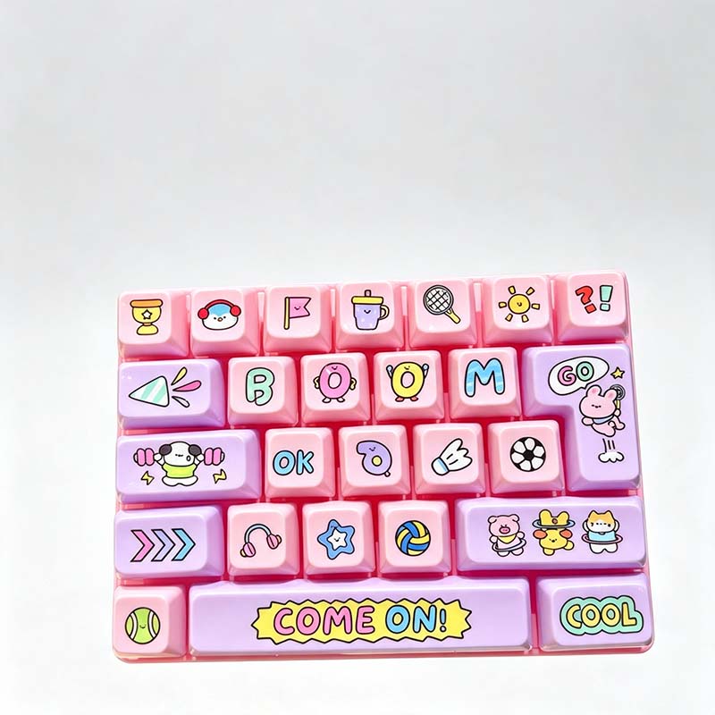 Happy 26 Key Keyboard Fidget Keychain