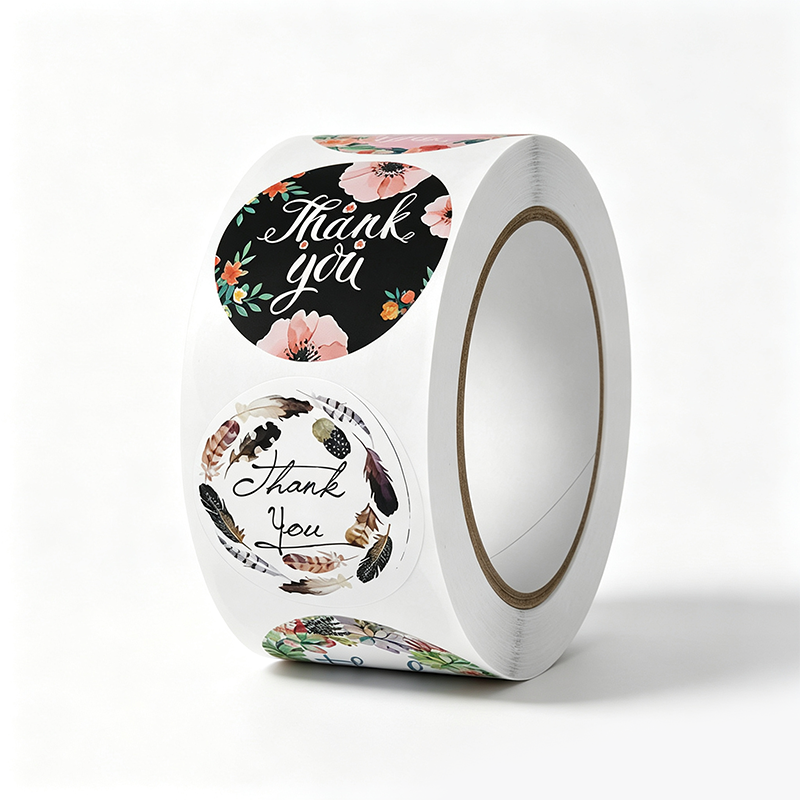Positive Floral Seal Sticker Roll