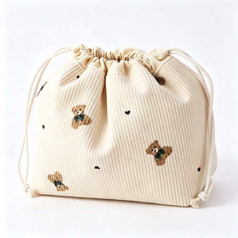 Floral Drawstring Organizer Pouch