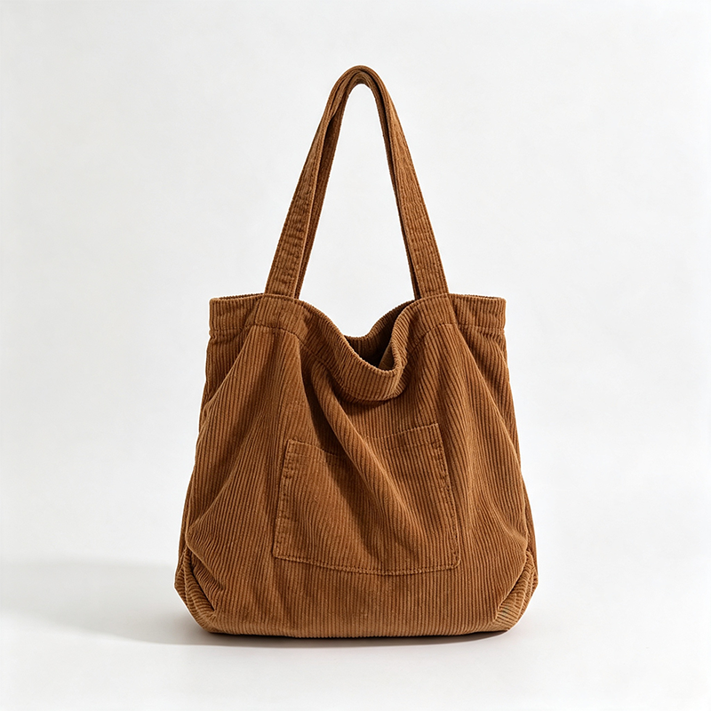 Corduroy Ruched Shoulder Bag