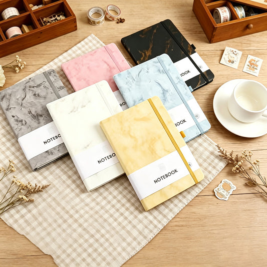 Marble Hardcover Journal With Pen Loop