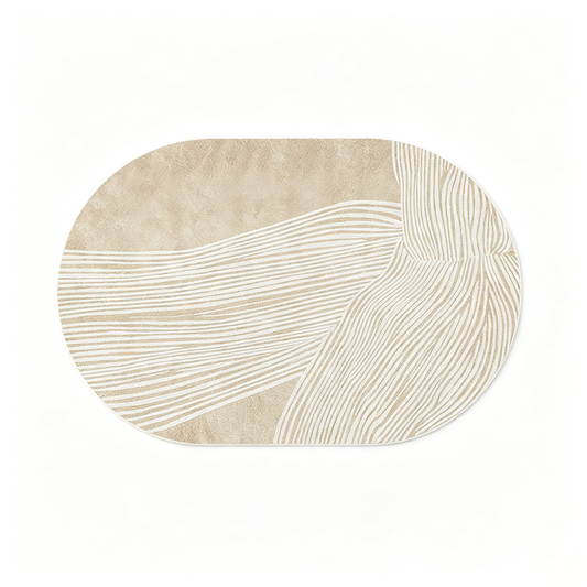 Oval Leather Look Table Mat