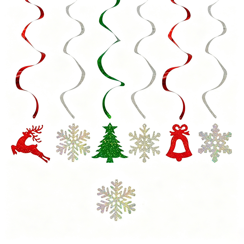 Christmas Hanging Swirl Decorations