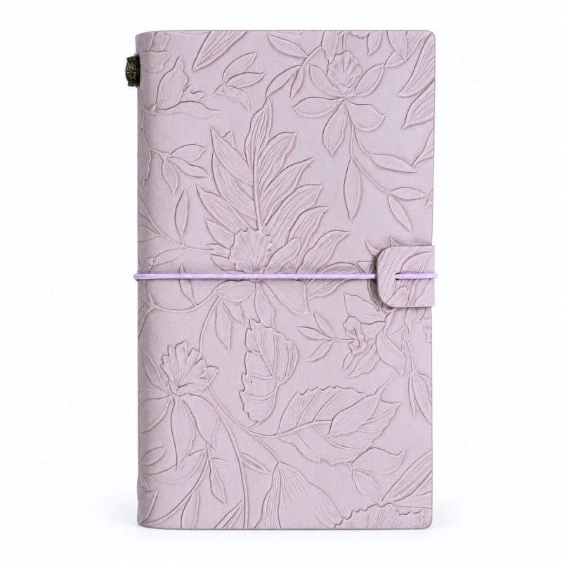 Vintage Embossed Floral Leather Journal