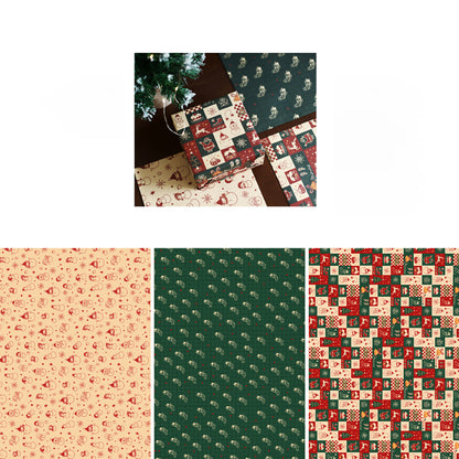 Merry Patchwork Christmas Wrapping Paper