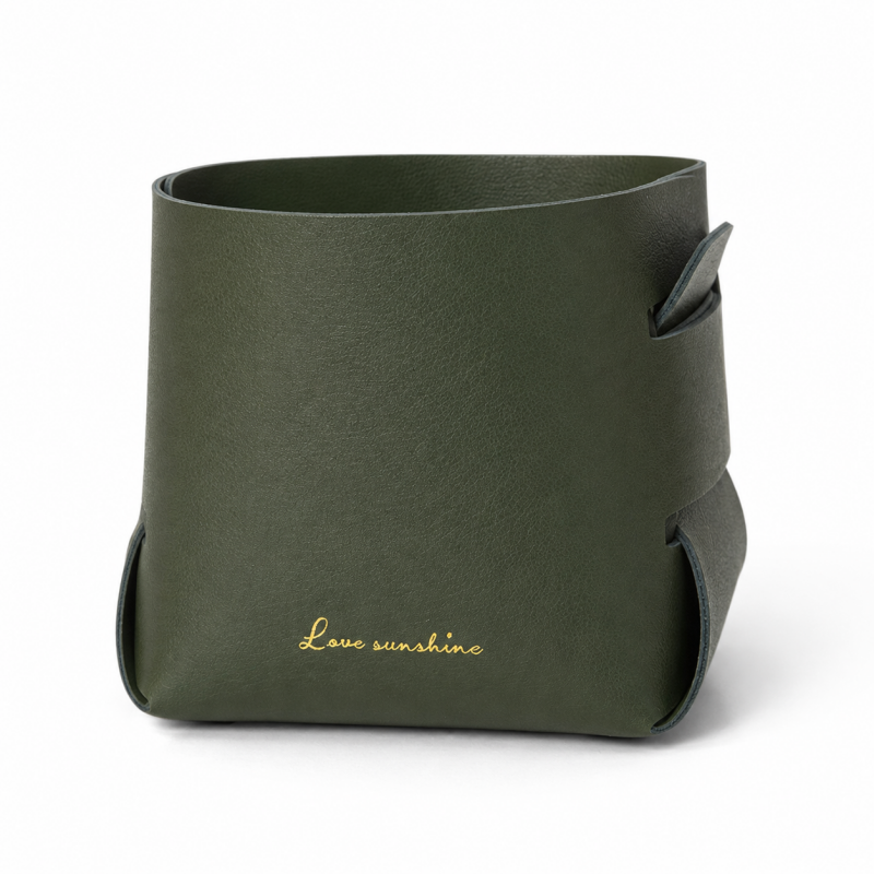 Folded Soft Sided Storage Basket