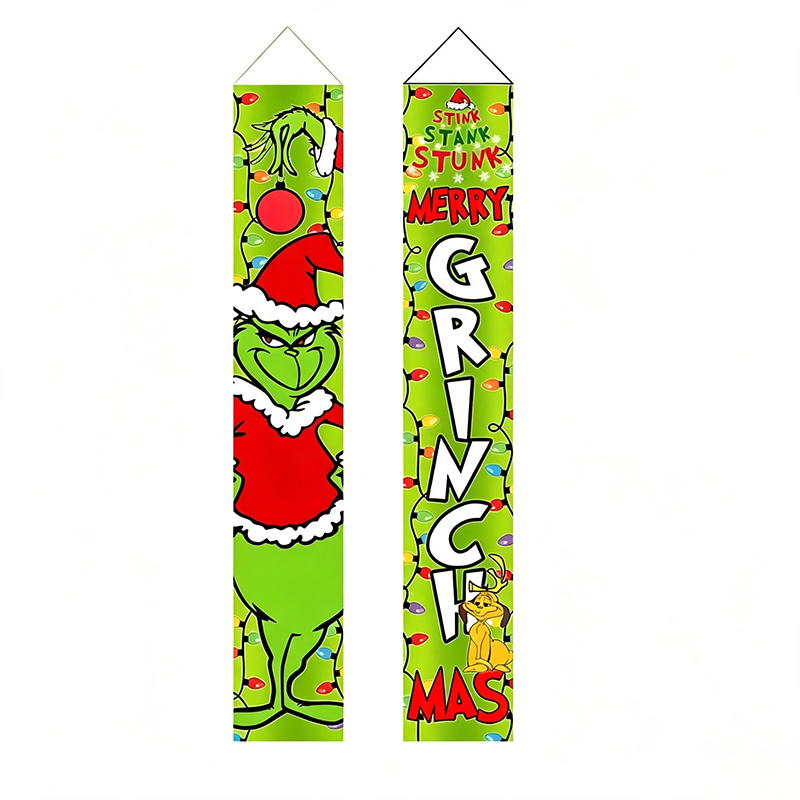 Christmas Porch Banner Door Decorations