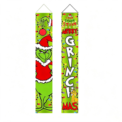 Christmas Porch Banner Door Decorations
