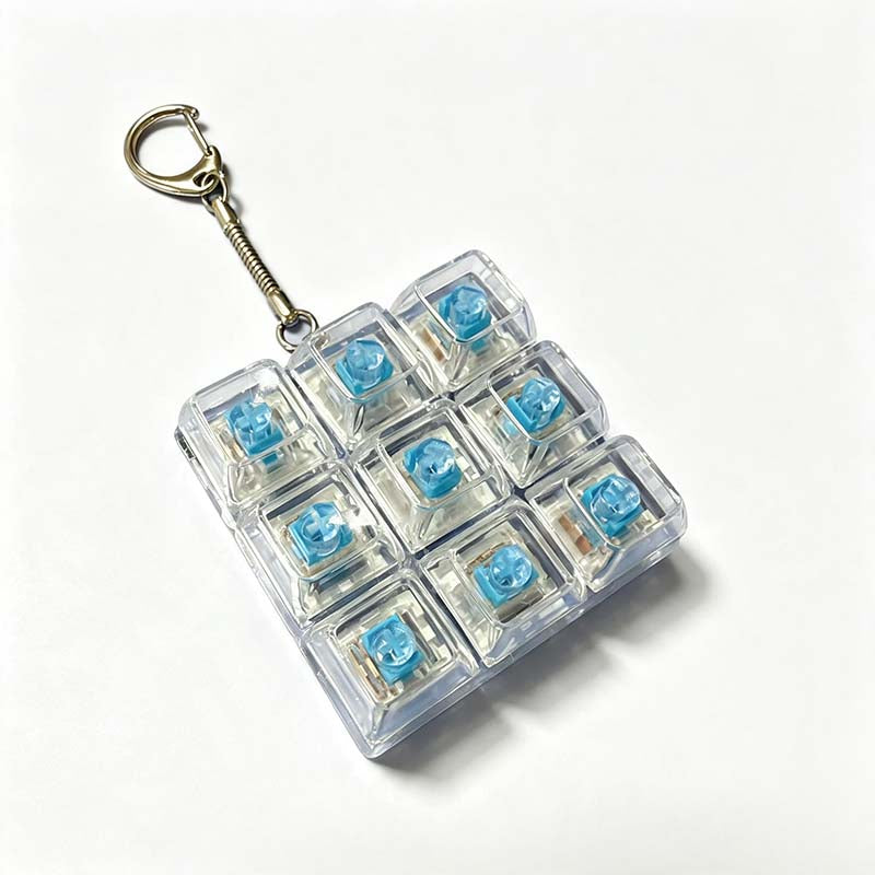 Transparent Light Up Key Switch Keychain