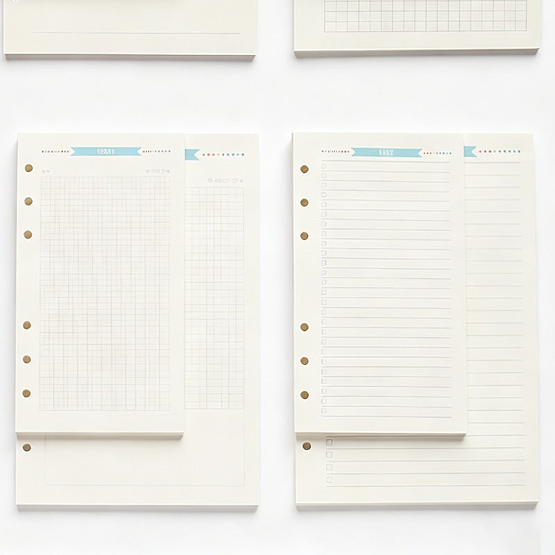 A6 Personal 6 Ring Planner Paper Inserts