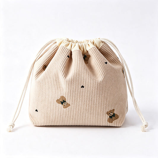 Floral Drawstring Organizer Pouch