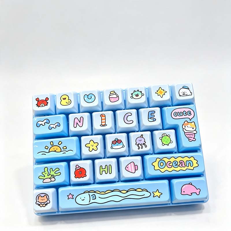 Happy 26 Key Keyboard Fidget Keychain