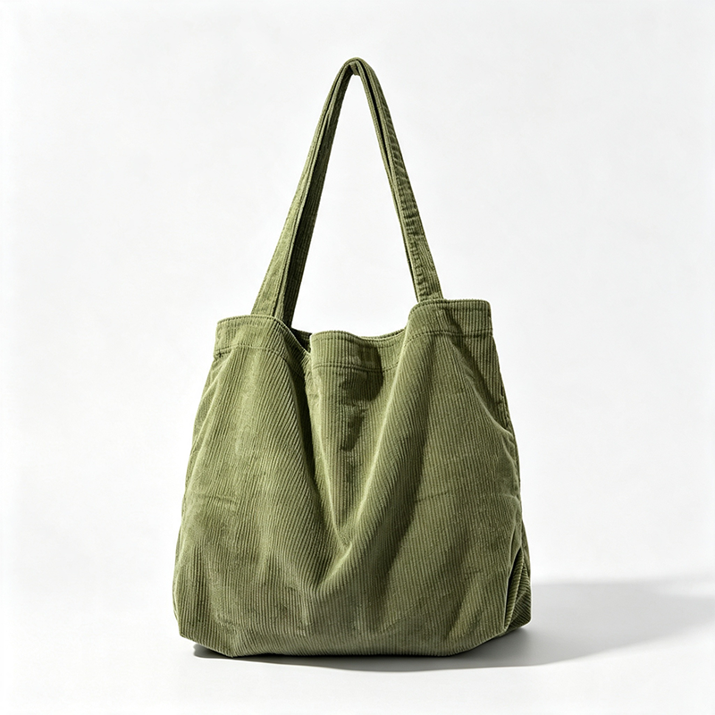 Corduroy Ruched Shoulder Bag