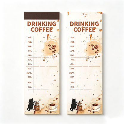 Coffee Tasting Cat Memo Pad