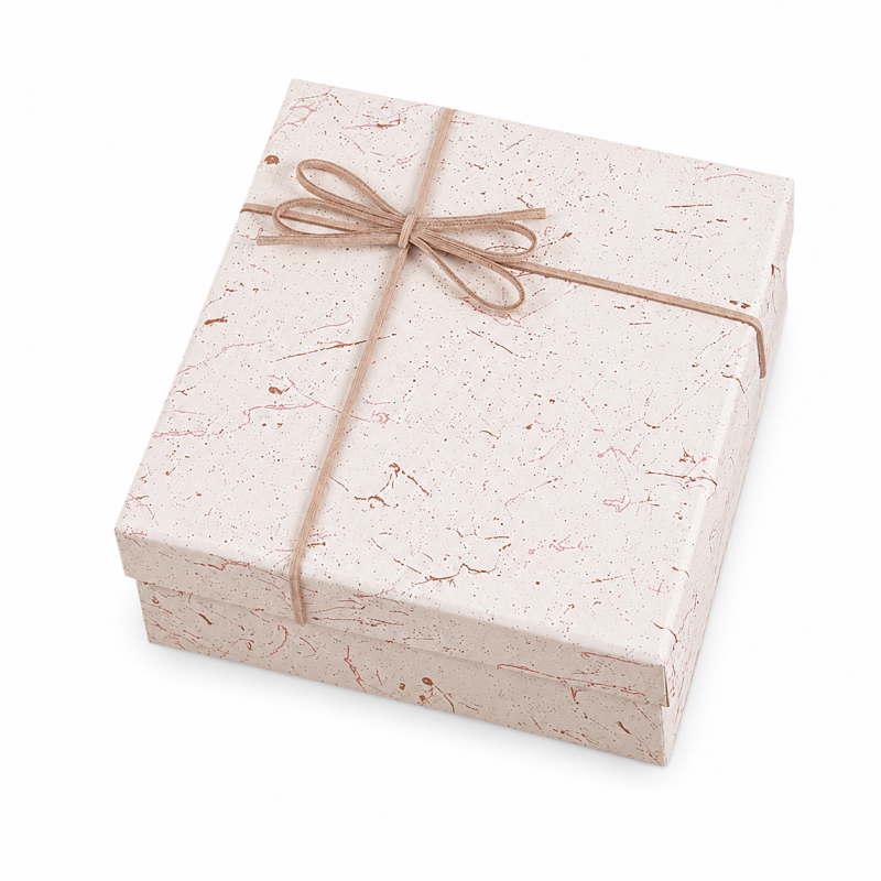 Speckled Bow Gift Box Empty Paper Gift Packaging Box