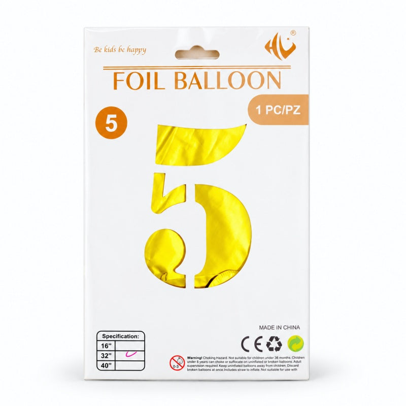 40 Inch Gold Number Foil Balloon (Party Balloon (MK2PPFN6H7LC52))