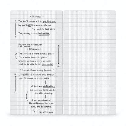 Minimalist Slender Grid Habit Tracker Memo Pad