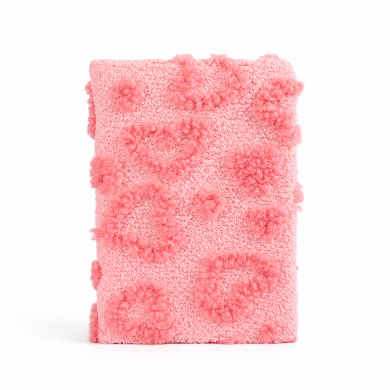 Raised Rose Plush Journal Notebook