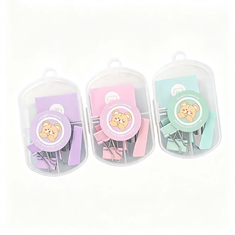 Pastel Desk Clip Stationery Set