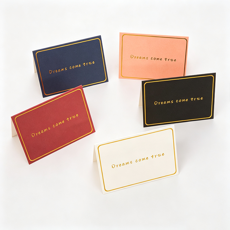 5 Colors Foil Stamped Message Cards
