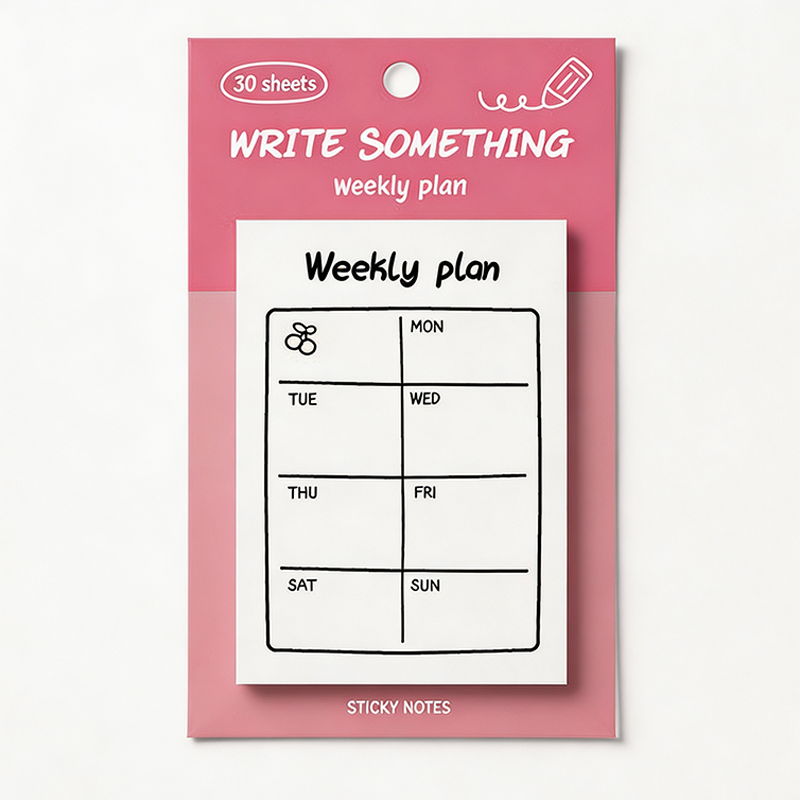 Schedule Tracker Sticky Notes Set