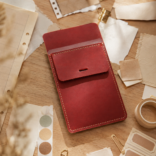 Front Pocket Leather Pen Pouch