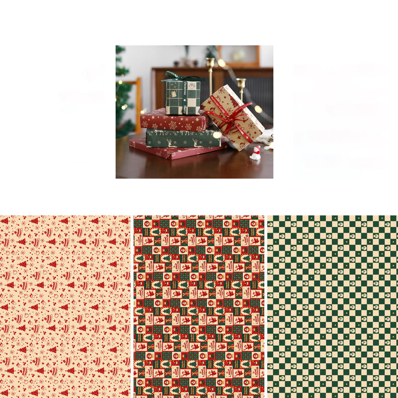 Merry Patchwork Christmas Wrapping Paper