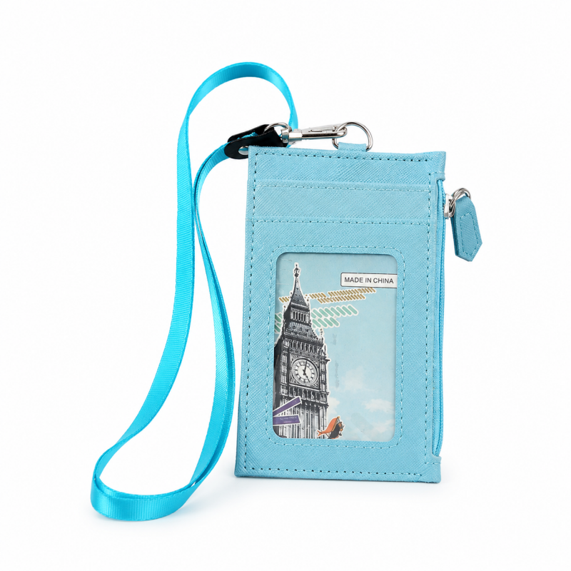 Multi Pocket Lanyard ID Card Holder