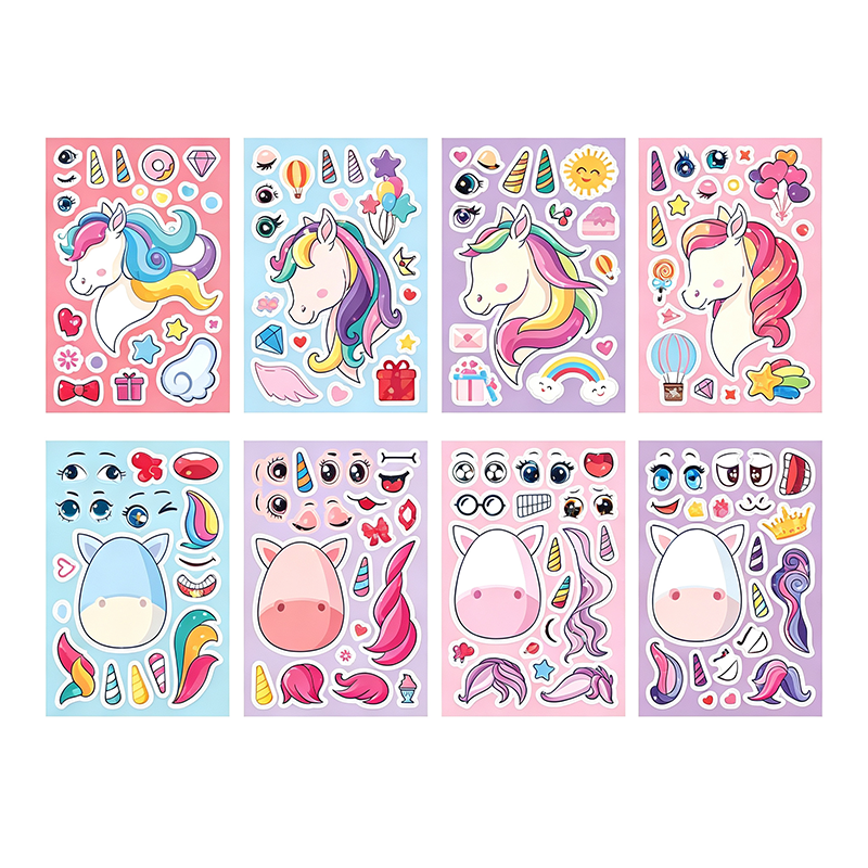 Holographic Mermaid Make A Face Stickers