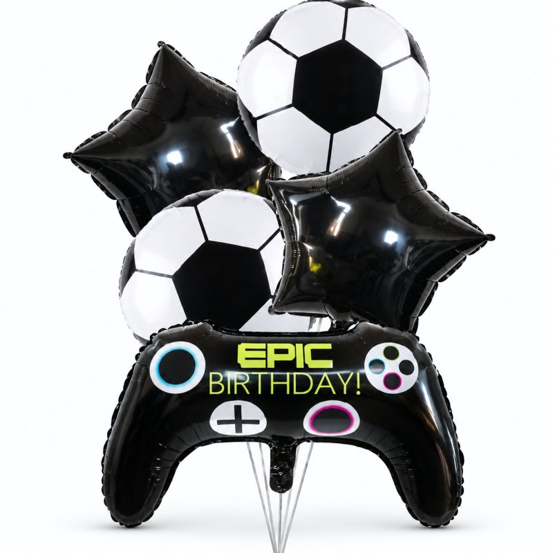 Gaming Birthday Foil Balloons Sets - 50 Pieces per Pack