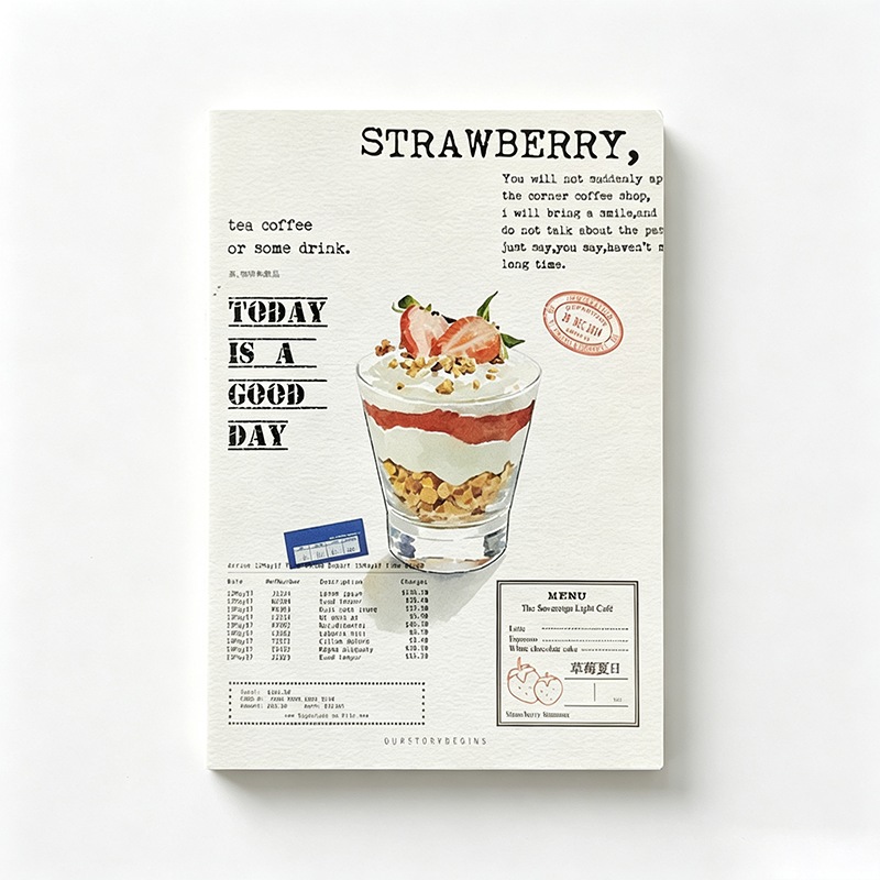Food Diary Illustrated Pocket Notebook