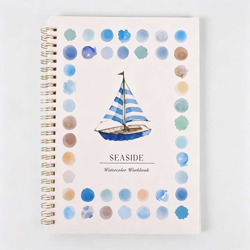 Botanical Dot Border Spiral Sketchbook
