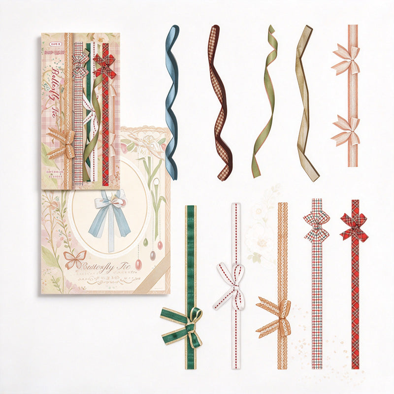 Long Border Stickers with Printed Crochet and Lace Look