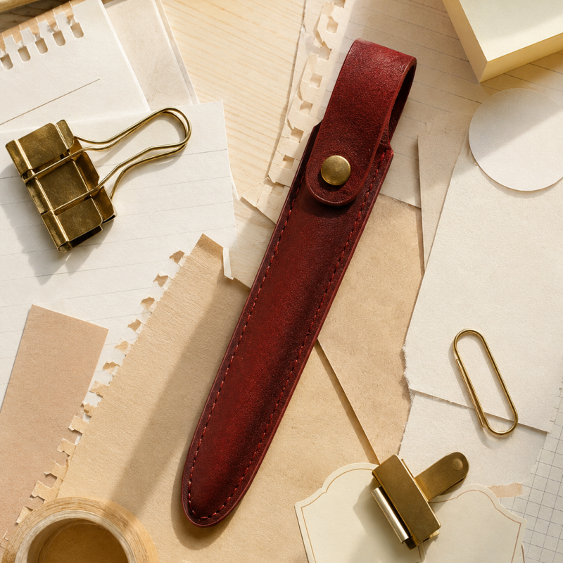 Leather Single Pen Sleeve
